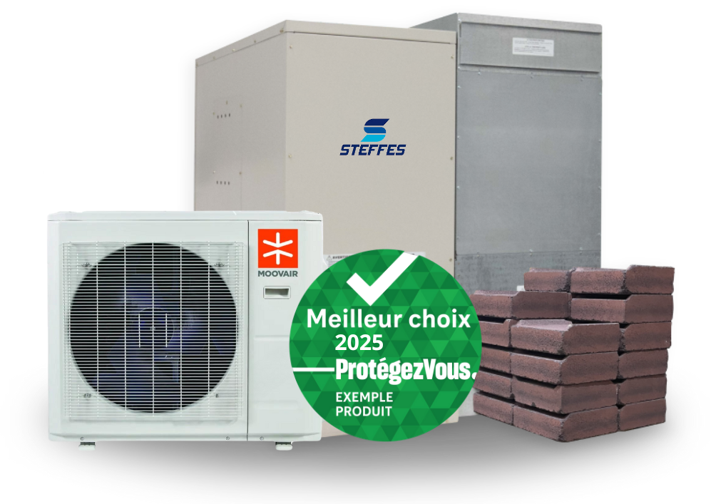 Thermopompe centrale Moovair avec système accumulateur de chaleur